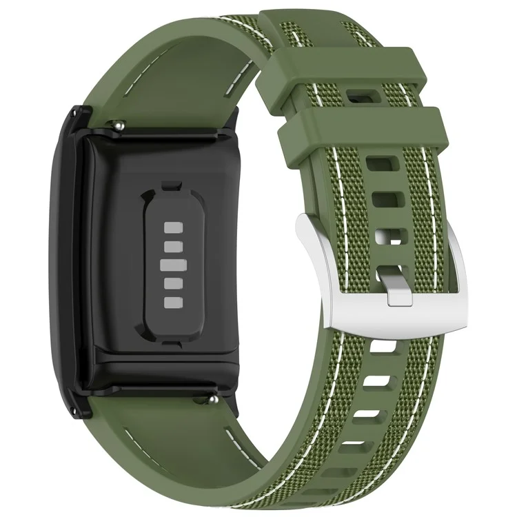 Pour WHOOP 4.0 Tracker de Fitness Bracelet de Remplacement en Silicone et Nylon avec Étui de Protection - Vert