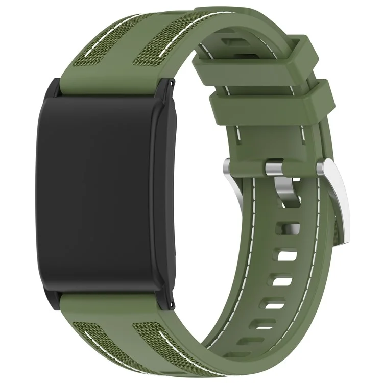 Pour WHOOP 4.0 Tracker de Fitness Bracelet de Remplacement en Silicone et Nylon avec Étui de Protection - Vert