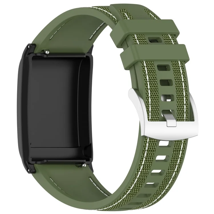 Pour WHOOP 4.0 Tracker de Fitness Bracelet de Remplacement en Silicone et Nylon avec Étui de Protection - Vert