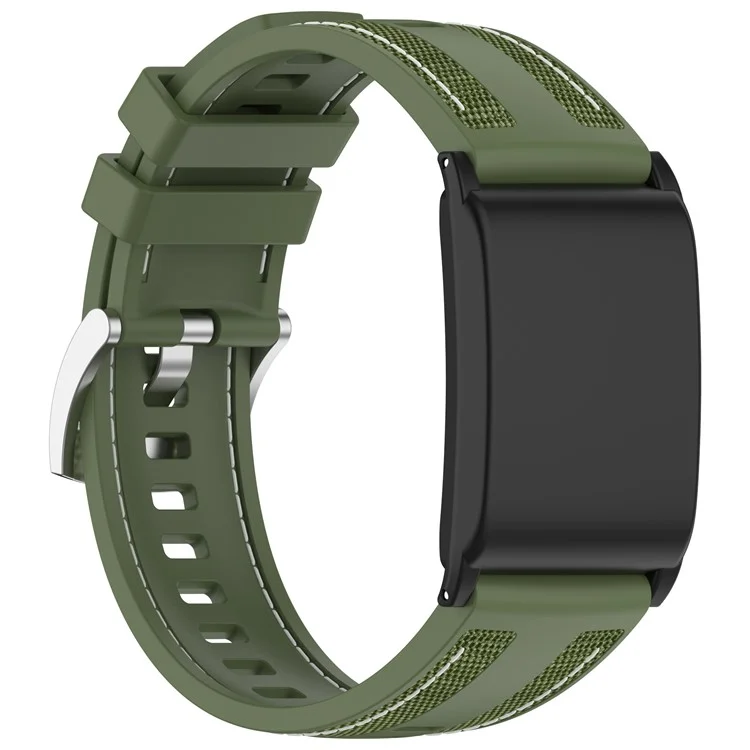 Pour WHOOP 4.0 Tracker de Fitness Bracelet de Remplacement en Silicone et Nylon avec Étui de Protection - Vert