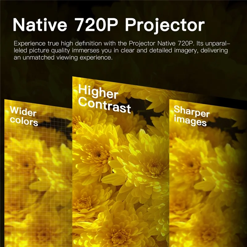 S40 Ultra Portable Projector Android Gaming Projector LED 1024x600P 120 ANSI Lumens 30-100 Inch Screen - EU Plug