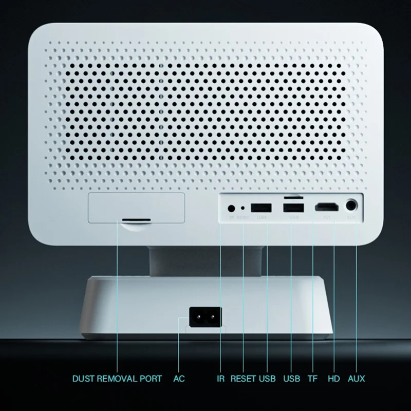 P50MAX Smart Projector 1080P Full HD Gaming Projector Support Auto Focus / Keystone Correction - White  /  US Plug