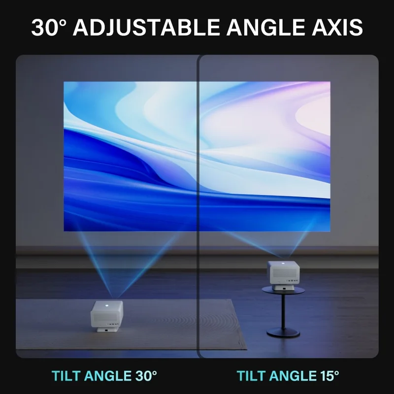 P50MAX Smart Projector 1080P Full HD Gaming Projector Support Auto Focus / Keystone Correction - White  /  US Plug