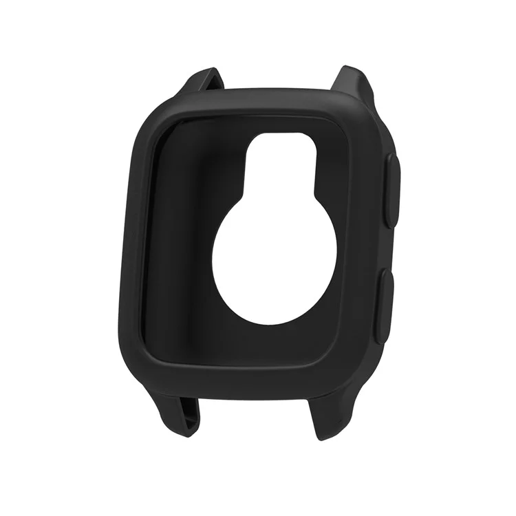 Correa de Repuesto de Silicona para Garmin Venu Sq 2 con Funda Protectora - Negro