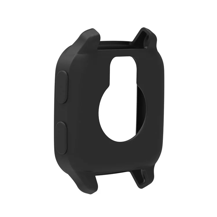 Correa de Repuesto de Silicona para Garmin Venu Sq 2 con Funda Protectora - Negro