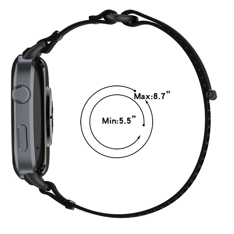 For Huawei Watch D2 Nylon Watch Band Replacement Strap Wristband - Black / Grey
