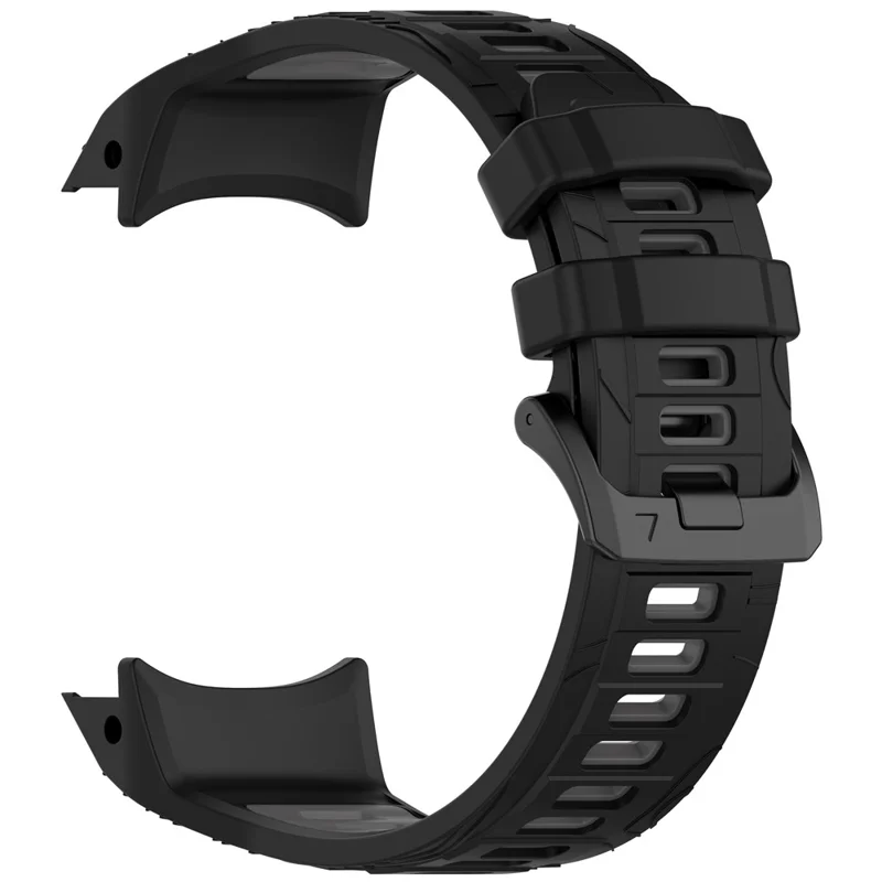 For Garmin Instinct 3 Solar 45mm  /  AMOLED 45mm Watch Band 22mm Dual Color Silicone Replacement Strap - Black  /  Grey