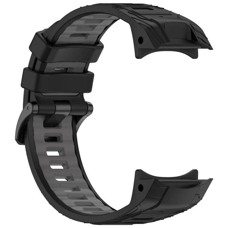 For Garmin Instinct 3 Solar 45mm  /  AMOLED 45mm Watch Band 22mm Dual Color Silicone Replacement Strap - Black  /  Grey