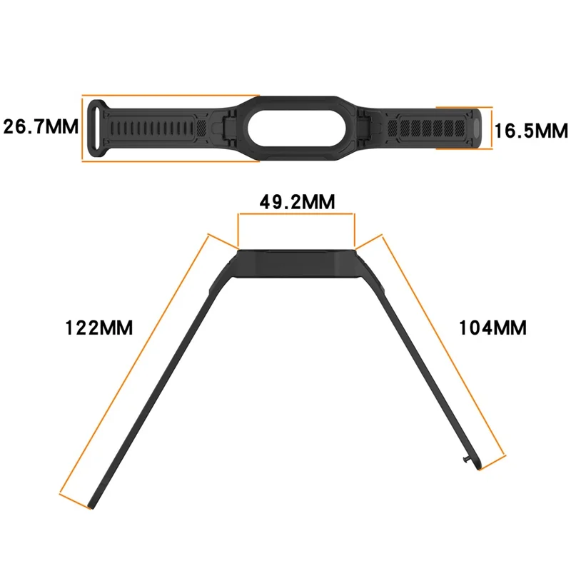 Silicone Strap with Integrated Watch Case For Xiaomi Mi Band 9 Ceramic Edition  /  Smart Band 9 NFC  /  9  /  8 NFC  /  8  /  Mi Band 7 NFC  /  7 - White