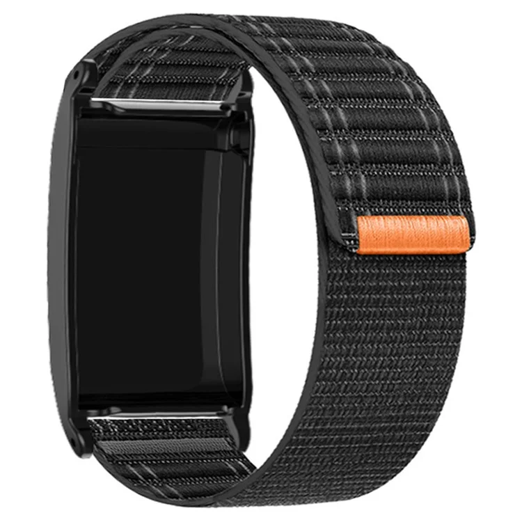 For WHOOP 4.0 Stylish Nylon Wrist Strap Magic Tape Loop Band with Protective Case - Black