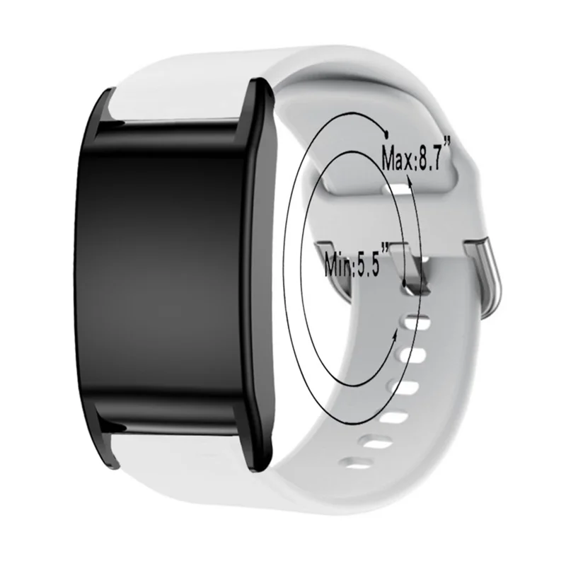 Pulseira de Silicone de Substituição para WHOOP 4.0 Fitness Tracker com Estojo Protetor - Cinza