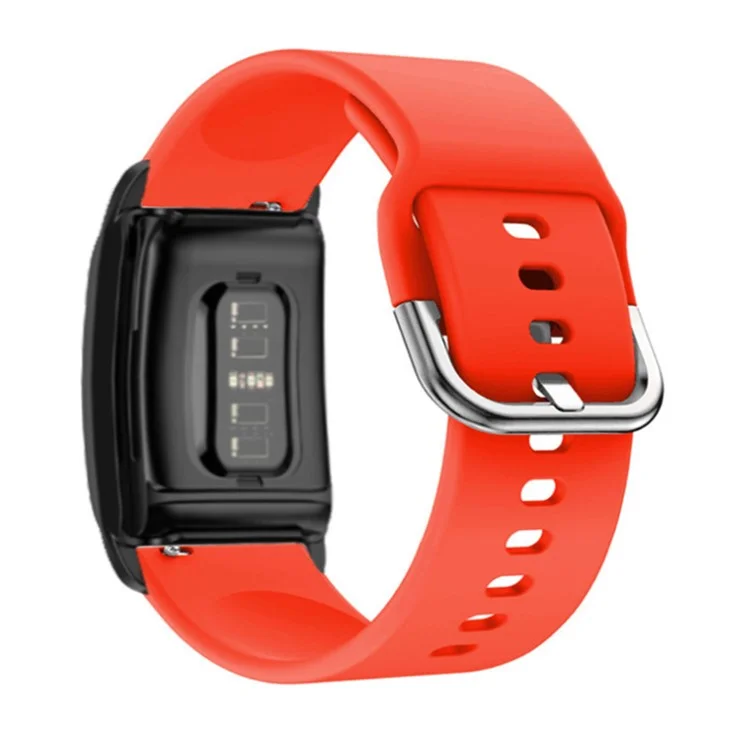 Pour WHOOP 4.0 Tracker de Fitness Bracelet de Remplacement en Silicone avec Étui de Protection - Rouge