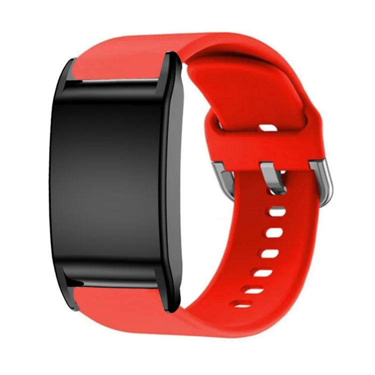 Pour WHOOP 4.0 Tracker de Fitness Bracelet de Remplacement en Silicone avec Étui de Protection - Rouge