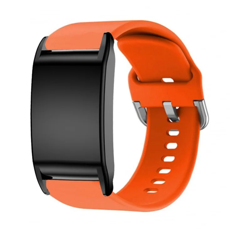 For WHOOP 4.0 Fitness Tracker Silicone Band Replacement Wrist Strap with Protective Case - Orange