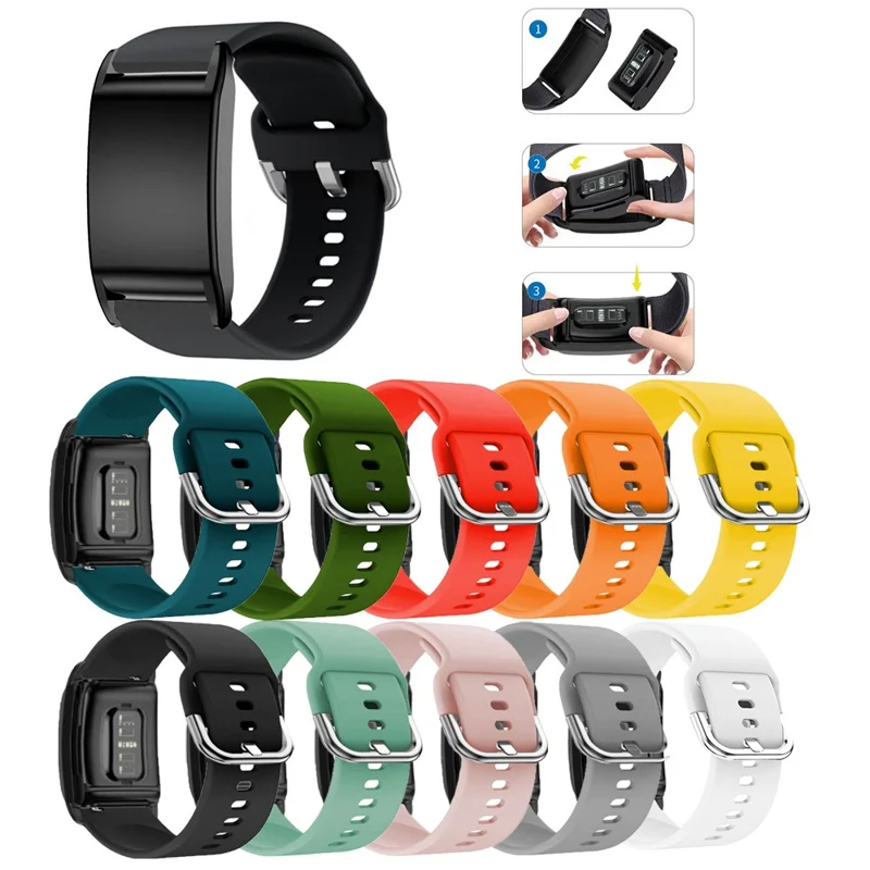 For WHOOP 4.0 Fitness Tracker Silicone Band Replacement Wrist Strap with Protective Case - Black
