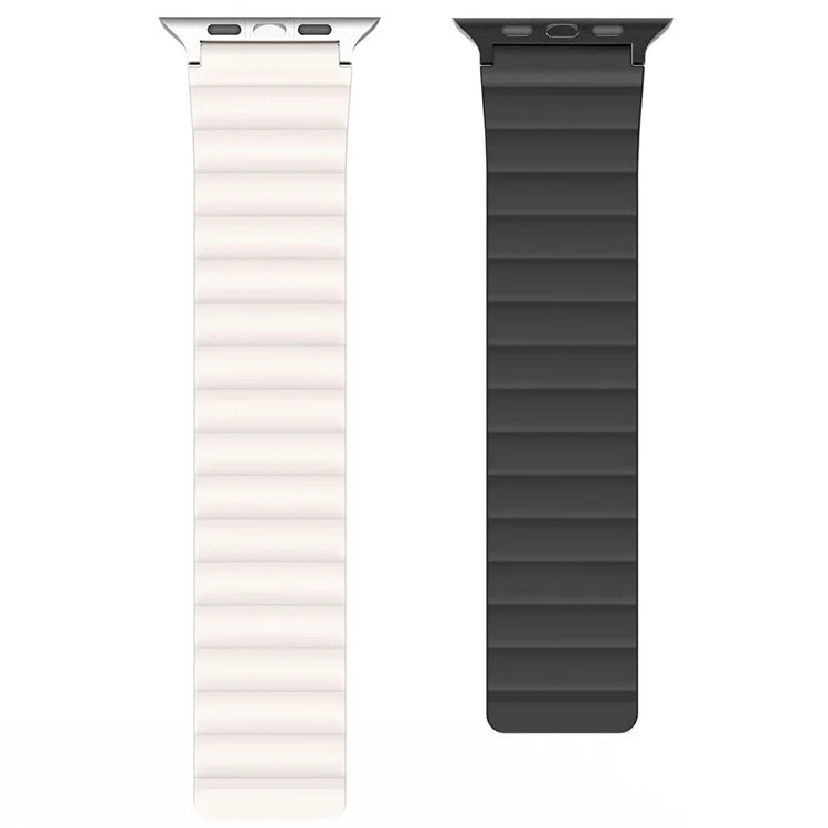 Pulseira de Silicone Magnética Dux Ducis Série SD para Apple Watch Series 10 9 8 7 SE 6 5 4 3 2 1 42mm 41mm 40mm 38mm - Preto / Luz das Estrelas