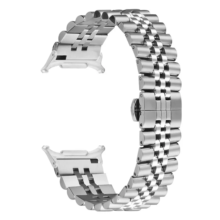For Samsung Galaxy Watch Ultra 47mm Metal Watch Band Butterfly Clasp Replacement Strap, Silver