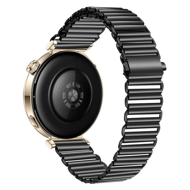 For Nokia Withings Steel HR 36mm / Steel Stainless Steel Watch Band Slingshot Buckle Loop Strap - Black