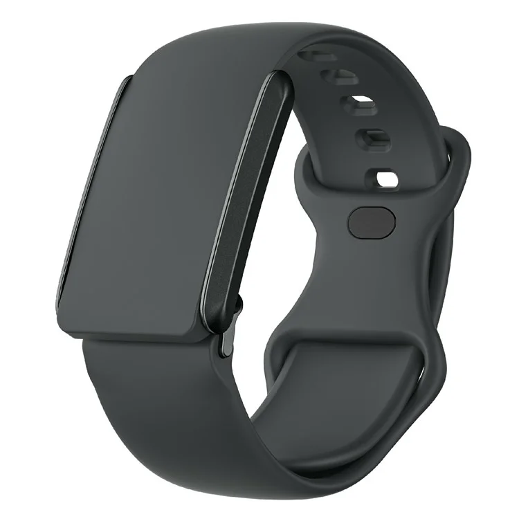 For Whoop 4.0 Watch Band 8-Shaped Buckle Silicone Wristband Adjustable Strap - Dark Grey