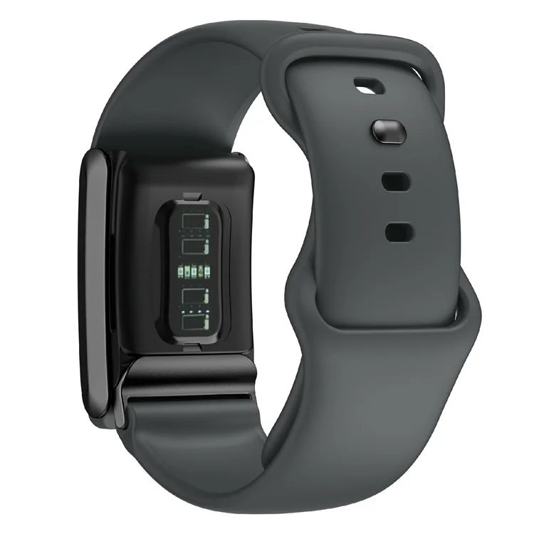 For Whoop 4.0 Watch Band 8-Shaped Buckle Silicone Wristband Adjustable Strap - Dark Grey