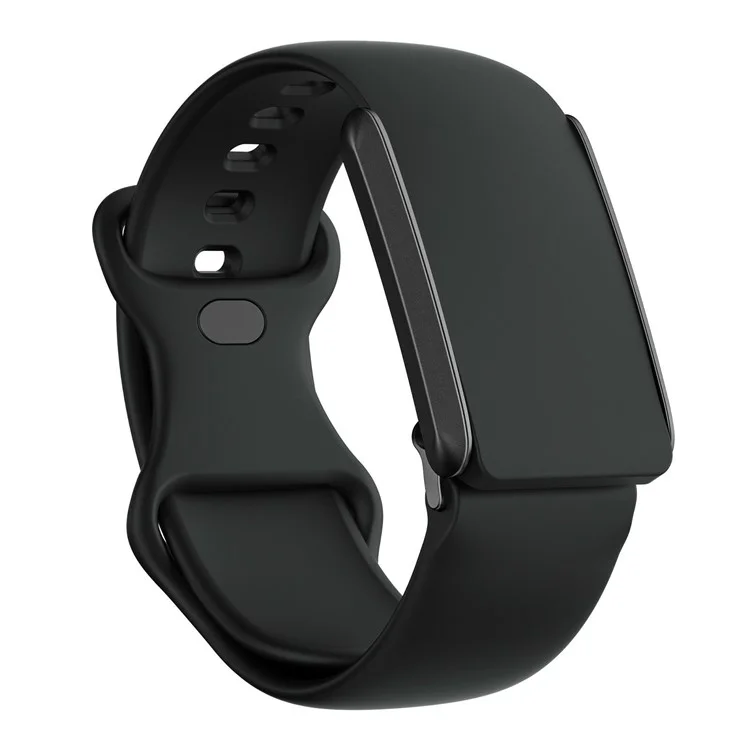 For Whoop 4.0 Watch Band 8-Shaped Buckle Silicone Wristband Adjustable Strap - Dark Grey