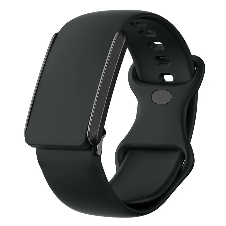 For Whoop 4.0 Watch Band 8-Shaped Buckle Silicone Wristband Adjustable Strap - Black