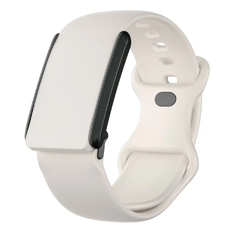 For Whoop 4.0 Watch Band 8-Shaped Buckle Silicone Wristband Adjustable Strap - Starlight