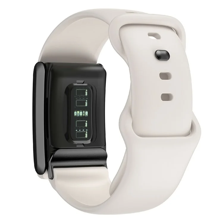 For Whoop 4.0 Watch Band 8-Shaped Buckle Silicone Wristband Adjustable Strap - Starlight