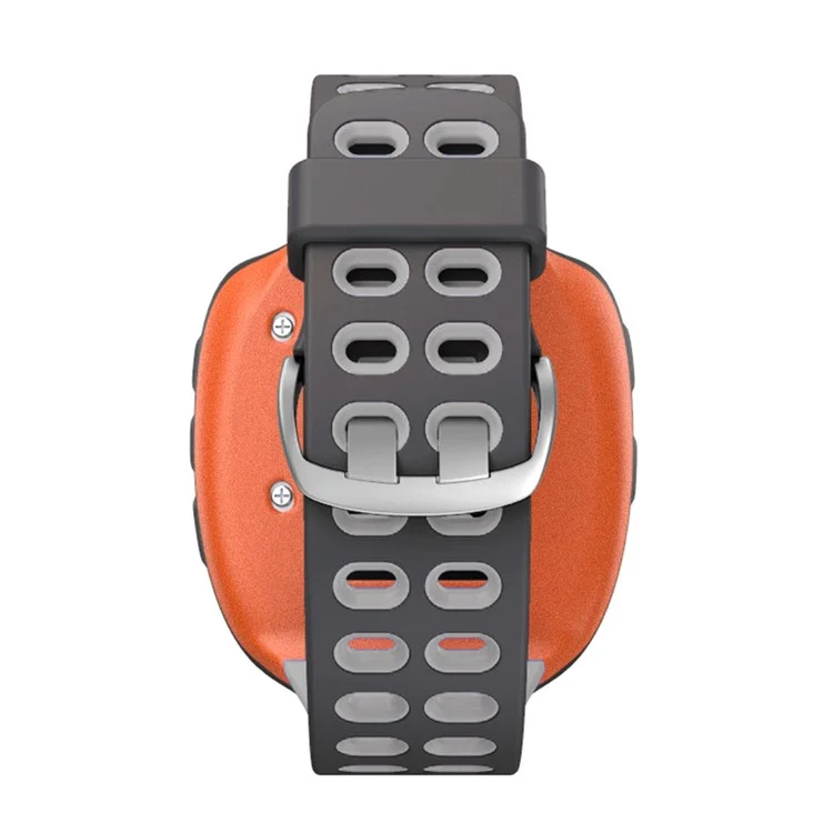 Substituição de Cinta de Faixa de Silicone de Cores Duplas Para Garmin Forerunner 310xt Smart Watch - Cinza Escuro / Cinza Claro