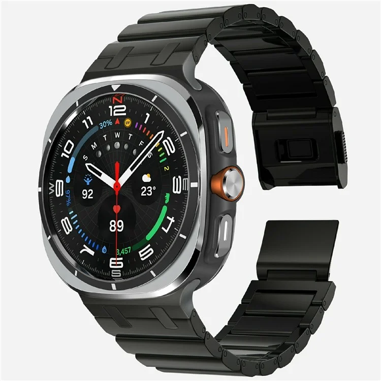 For Samsung Galaxy Watch Ultra 47mm Watch Band TC4 Titanium Replacement Strap - Black