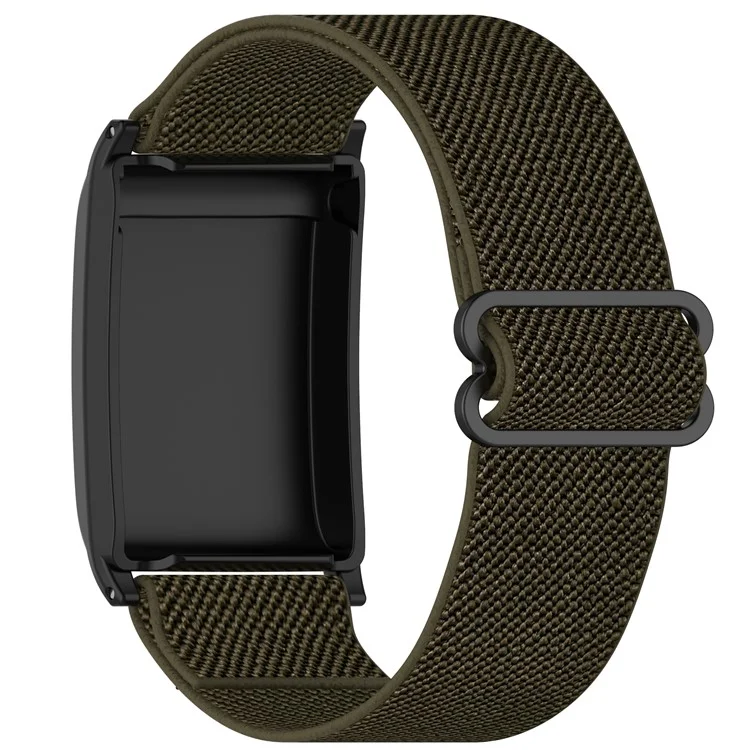 KALEBOL Pour Bracelet de Montre WHOOP 4.0 Élastique Tissé Réglable en Nylon - Vert Armée