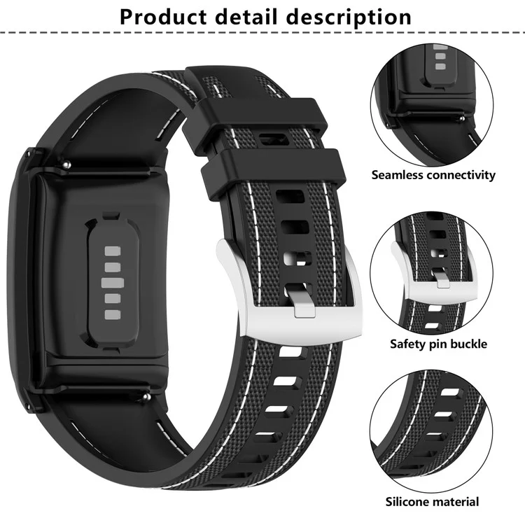 KALEBOL Pour Bracelet de Montre WHOOP 4.0 Composite Tressé Réglable en Silicone - Bleu Foncé