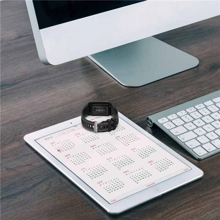 KALEBOL Pour Bracelet de Montre WHOOP 4.0 Composite Tressé Réglable en Silicone - Bleu Foncé