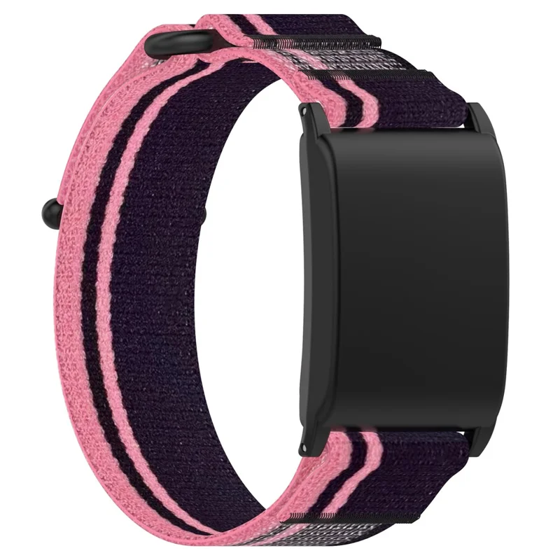 KALEBOL For WHOOP 4.0 Watch Strap Magic Tape Nylon Woven Wrist Band - Pink  /  Purple