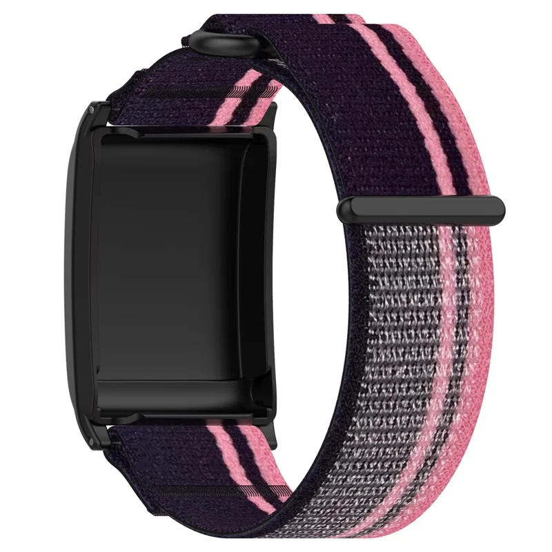 KALEBOL For WHOOP 4.0 Watch Strap Magic Tape Nylon Woven Wrist Band - Pink  /  Purple