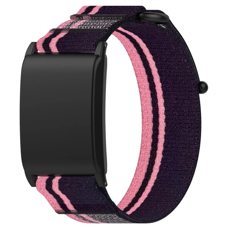 KALEBOL For WHOOP 4.0 Watch Strap Magic Tape Nylon Woven Wrist Band - Pink  /  Purple