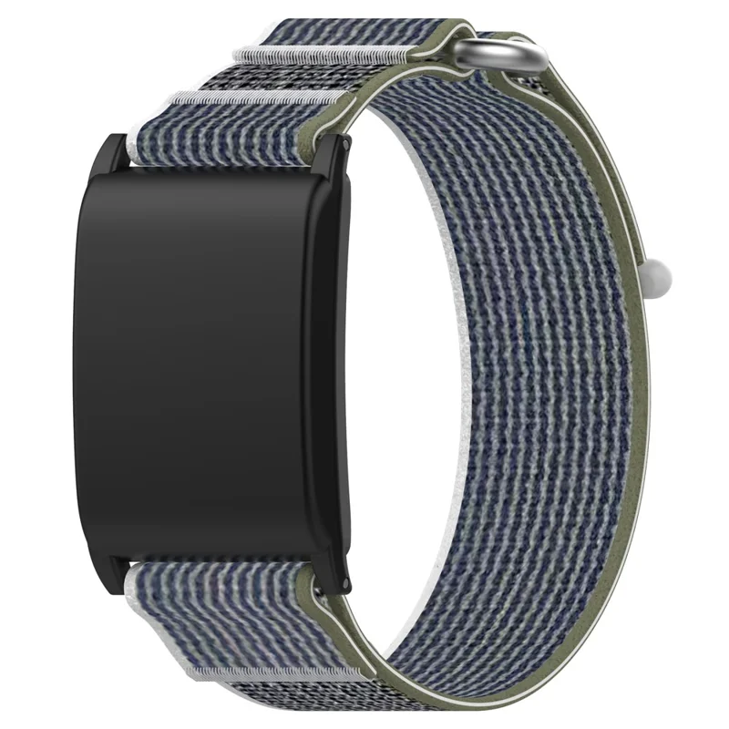 KALEBOL For WHOOP 4.0 Watch Strap Magic Tape Nylon Woven Wrist Band - Green  /  Grey