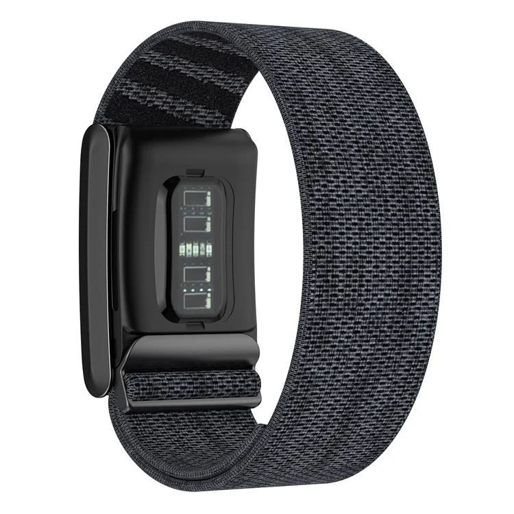 KALEBOL Pour Bracelet de Montre WHOOP 4.0 en Nylon Tressé Élastique - Noir / Gris