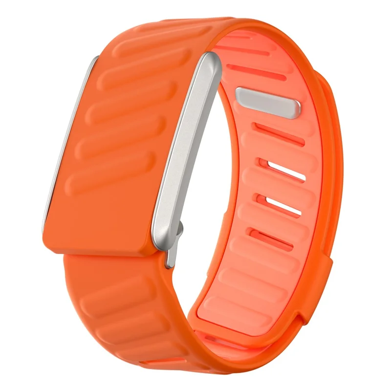 KALEBOL For WHOOP 4.0 Watch Strap Adjustable Breathable Silicone Wrist Band - Orange  /  Light Orange