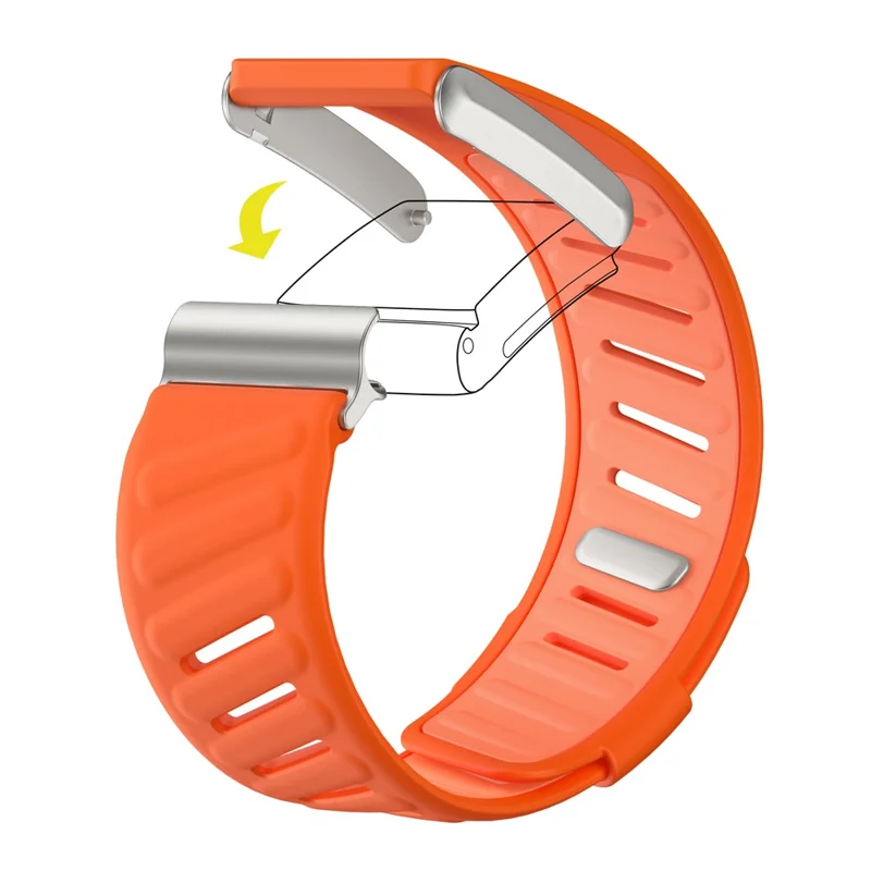 KALEBOL For WHOOP 4.0 Watch Strap Adjustable Breathable Silicone Wrist Band - Orange  /  Light Orange
