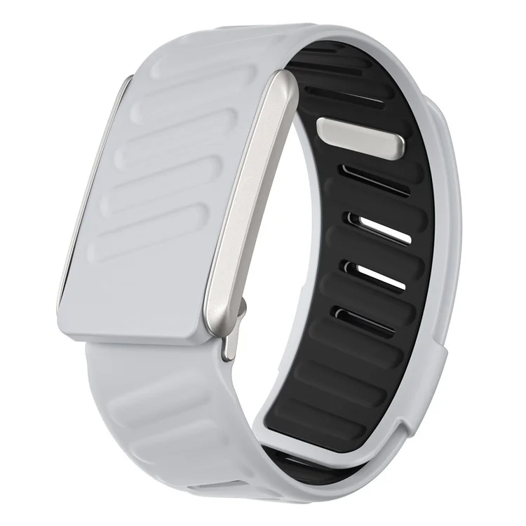 KALEBOL Pour Bracelet de montre WHOOP 4.0 Réglable Respirant en Silicone - Gris Clair / Noir