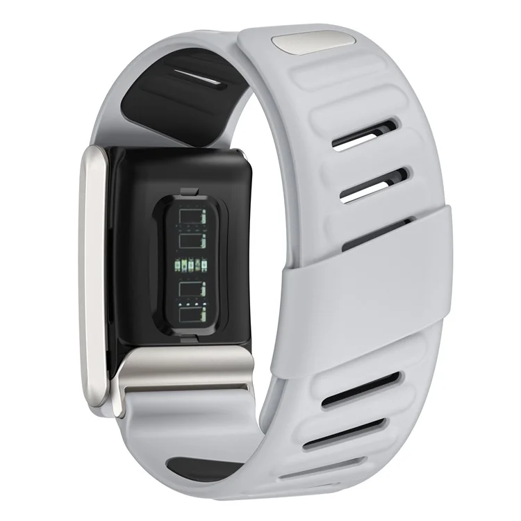 KALEBOL Pour Bracelet de montre WHOOP 4.0 Réglable Respirant en Silicone - Gris Clair / Noir