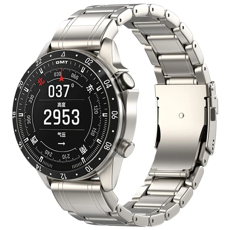 Pulseira de Substituição de 26mm para Garmin Fenix 8 51mm / Enduro 3 / 2 / Instinct 2X - Banda de Relógio de Metal com Fivela de Segurança Dupla - Titânio