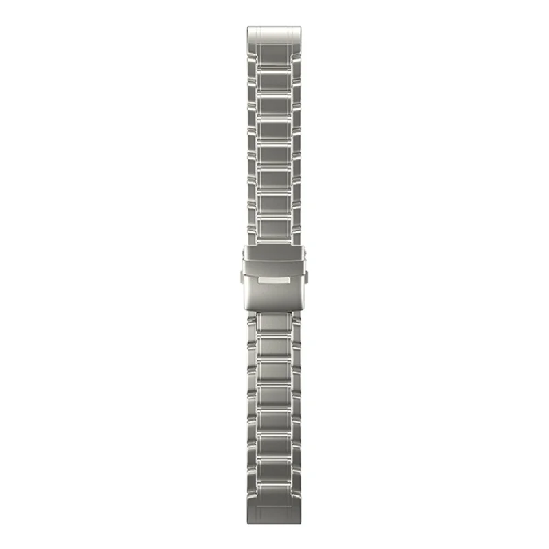 Pulseira de Substituição de 26mm para Garmin Fenix 8 51mm / Enduro 3 / 2 / Instinct 2X - Banda de Relógio de Metal com Fivela de Segurança Dupla - Titânio