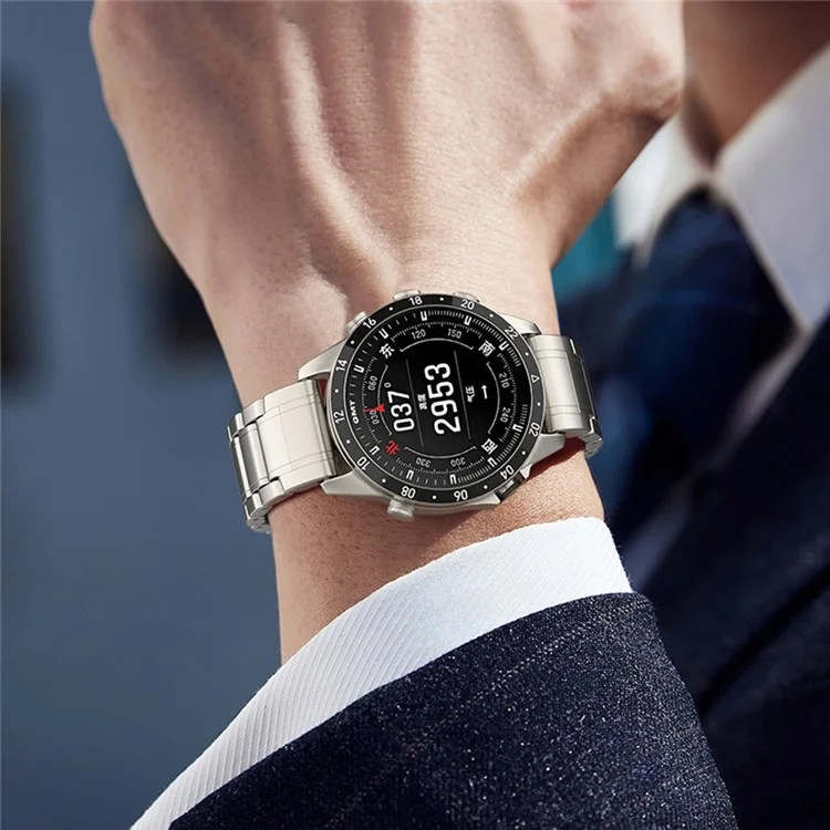 Pulseira de Substituição de 26mm para Garmin Fenix 8 51mm / Enduro 3 / 2 / Instinct 2X - Banda de Relógio de Metal com Fivela de Segurança Dupla - Titânio