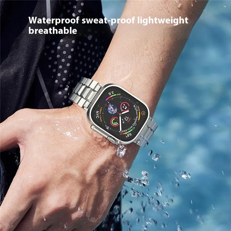 Wrist Band for Apple Watch Series 10 9 8 7 SE 6 5 4 3 2 1 42mm 41mm 40mm 38mm Titanium Alloy Replacement Watch Strap - Silver
