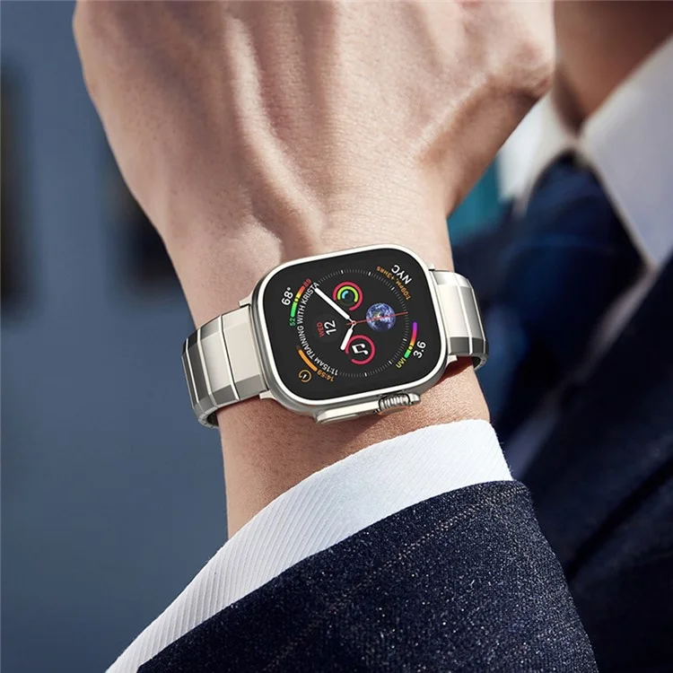 Pulseira de Reposição para Apple Watch Series 10 Ultra 9 8 7 SE 6 5 4 3 2 1 46mm 49mm 45mm 44mm 42mm Pulseira de Relógio em Liga de Titânio - Titânio