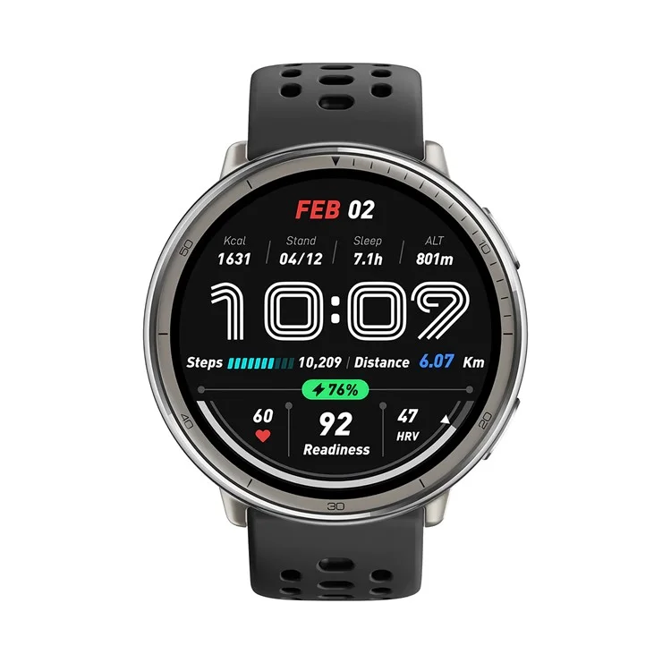 KALEBOL 20mm Strap for Samsung Galaxy Watch6 Classic 43mm 47mm / Watch6 40mm 44mm Multiple Holes Silicone Watch Band - Black