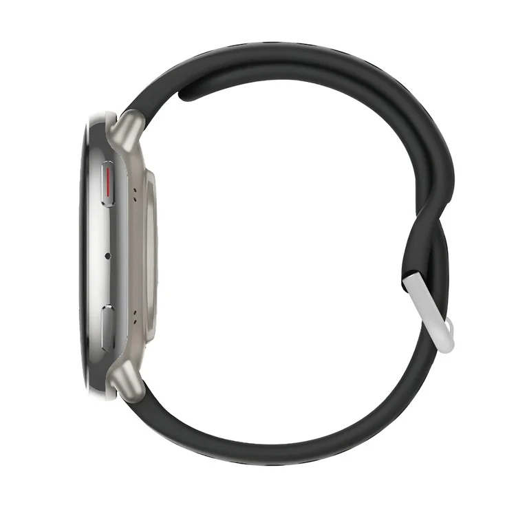 KALEBOL 20mm Strap for Samsung Galaxy Watch6 Classic 43mm 47mm / Watch6 40mm 44mm Multiple Holes Silicone Watch Band - Black