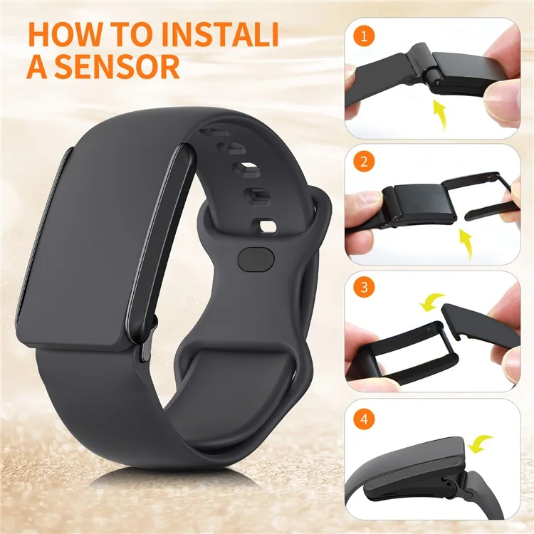 KALEBOL For WHOOP 4.0 Watch Band 8-Shaped Buckle Silicone Wristband Adjustable Strap - Orange
